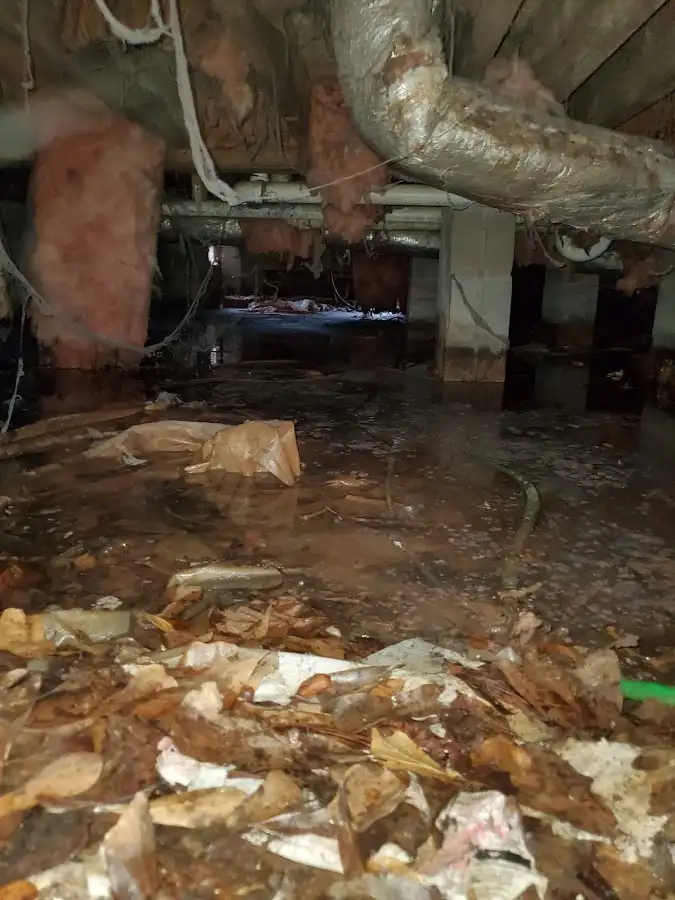 Crawl space flood assessment for Commercial Water Damage Restoration in Granite Shoals